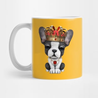 Cute French Bulldog Puppy Wearing Crown Mug